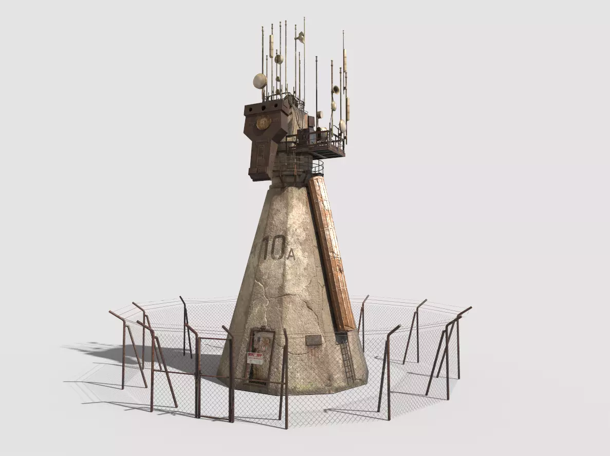 Abandoned Radio Tower 3D model_0