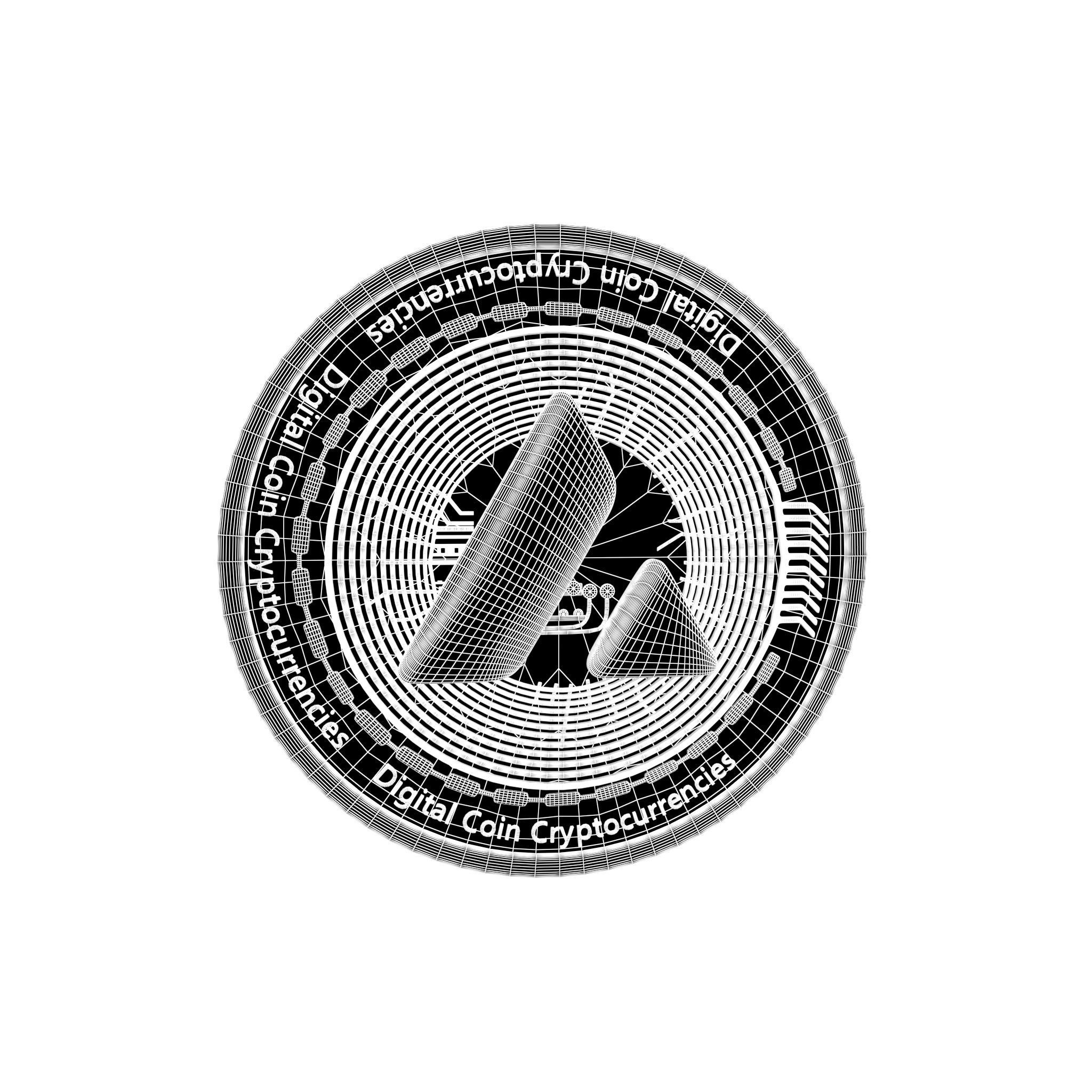 Avalanche Coin v3 001 Low-poly 3D model_6
