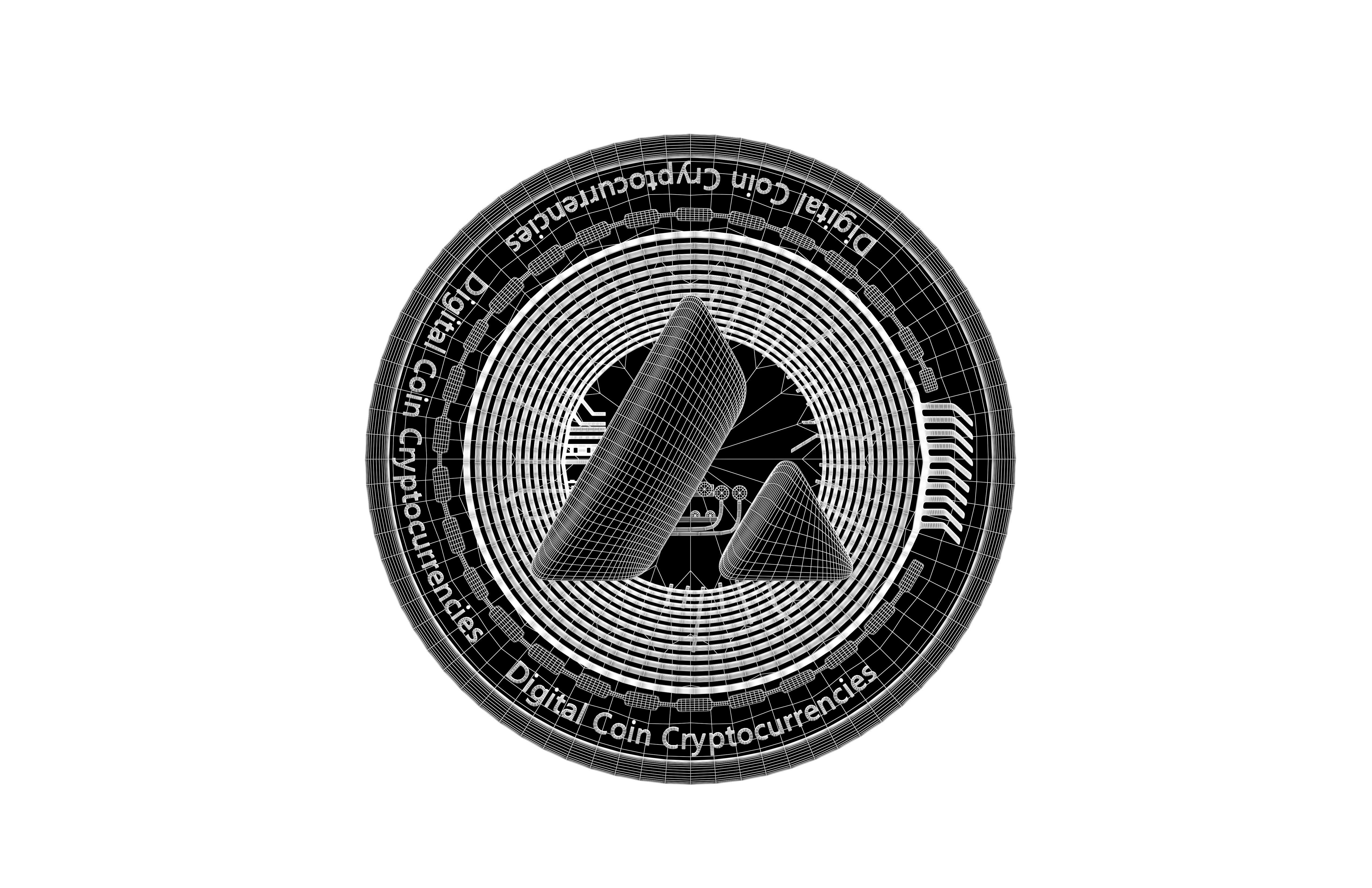 Avalanche Coin v3 001 Low-poly 3D model_7