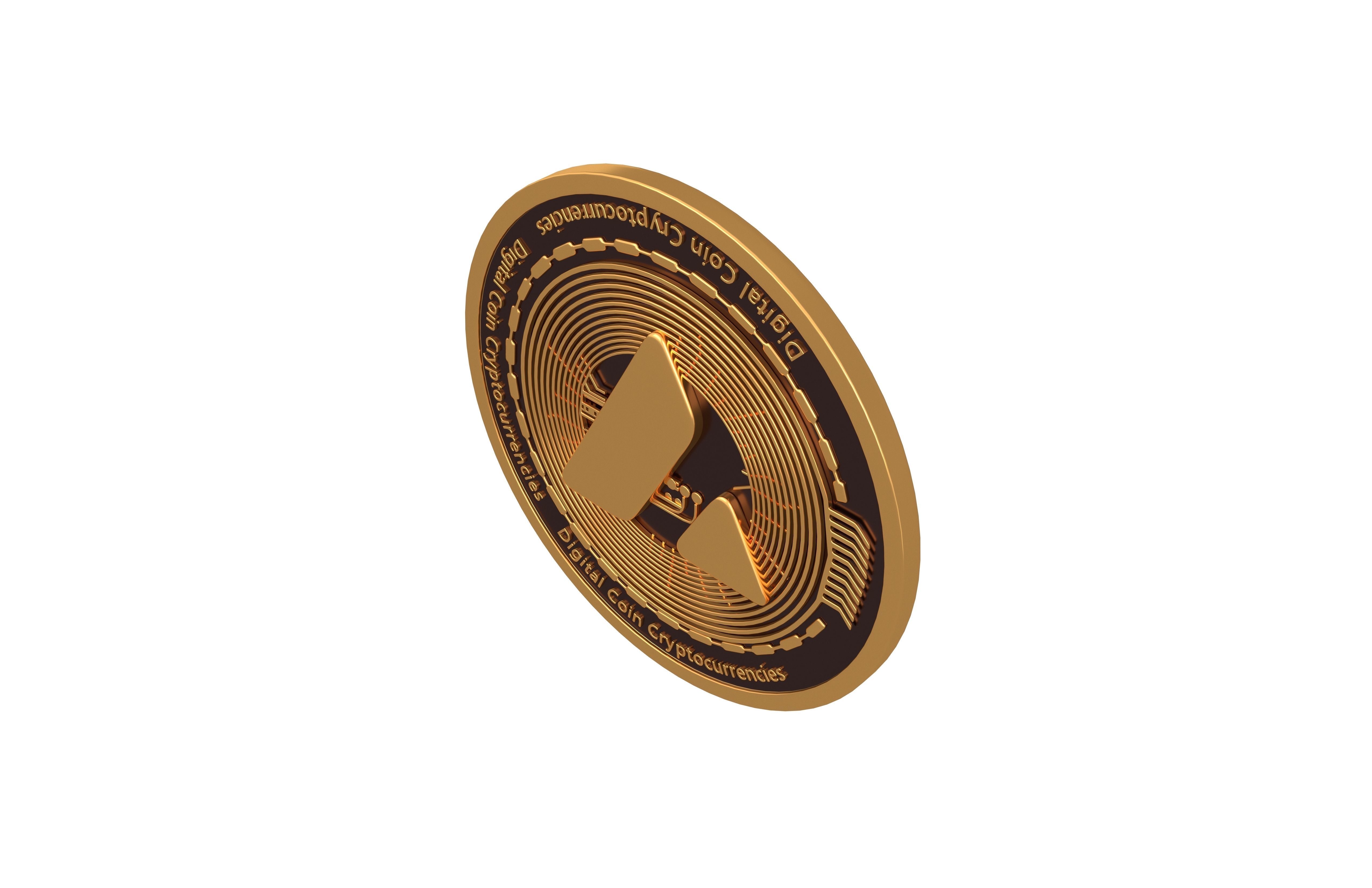 Avalanche Coin v3 001 Low-poly 3D model_2