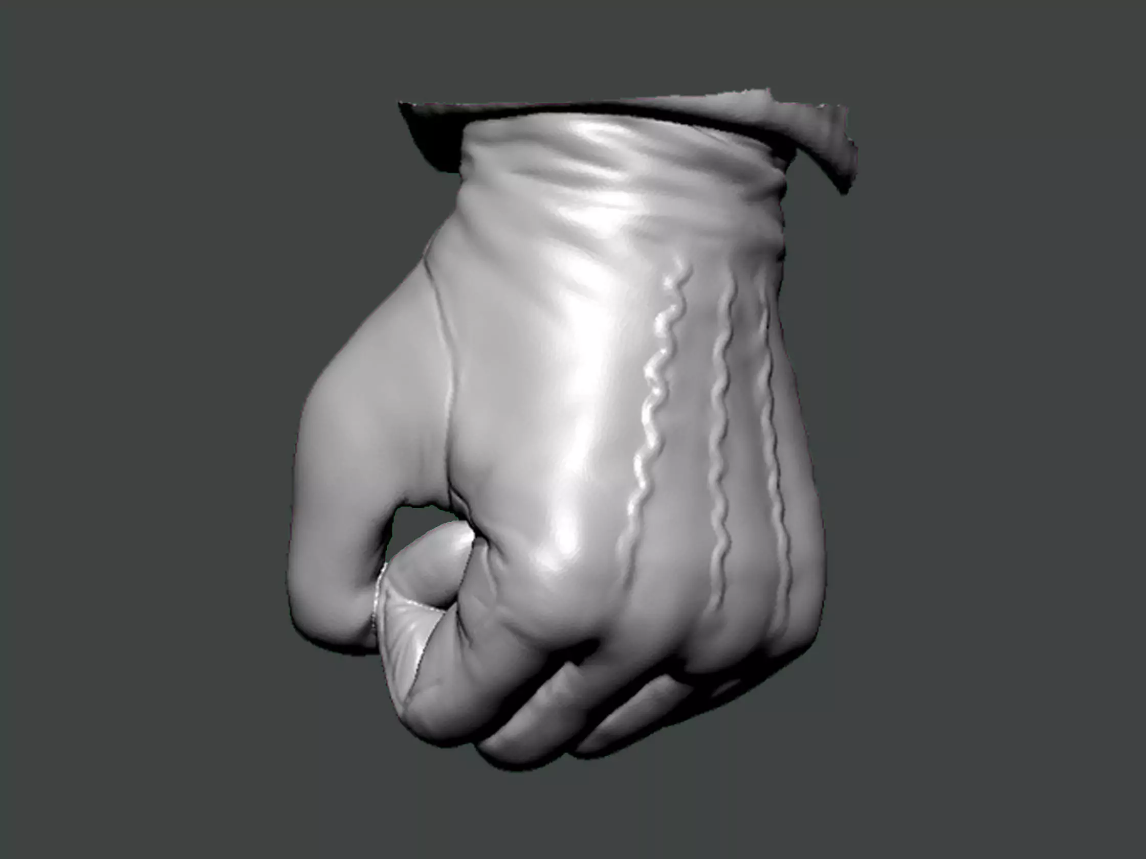 3D Model-GLOVE0002 hand with gloves 3D print model_0