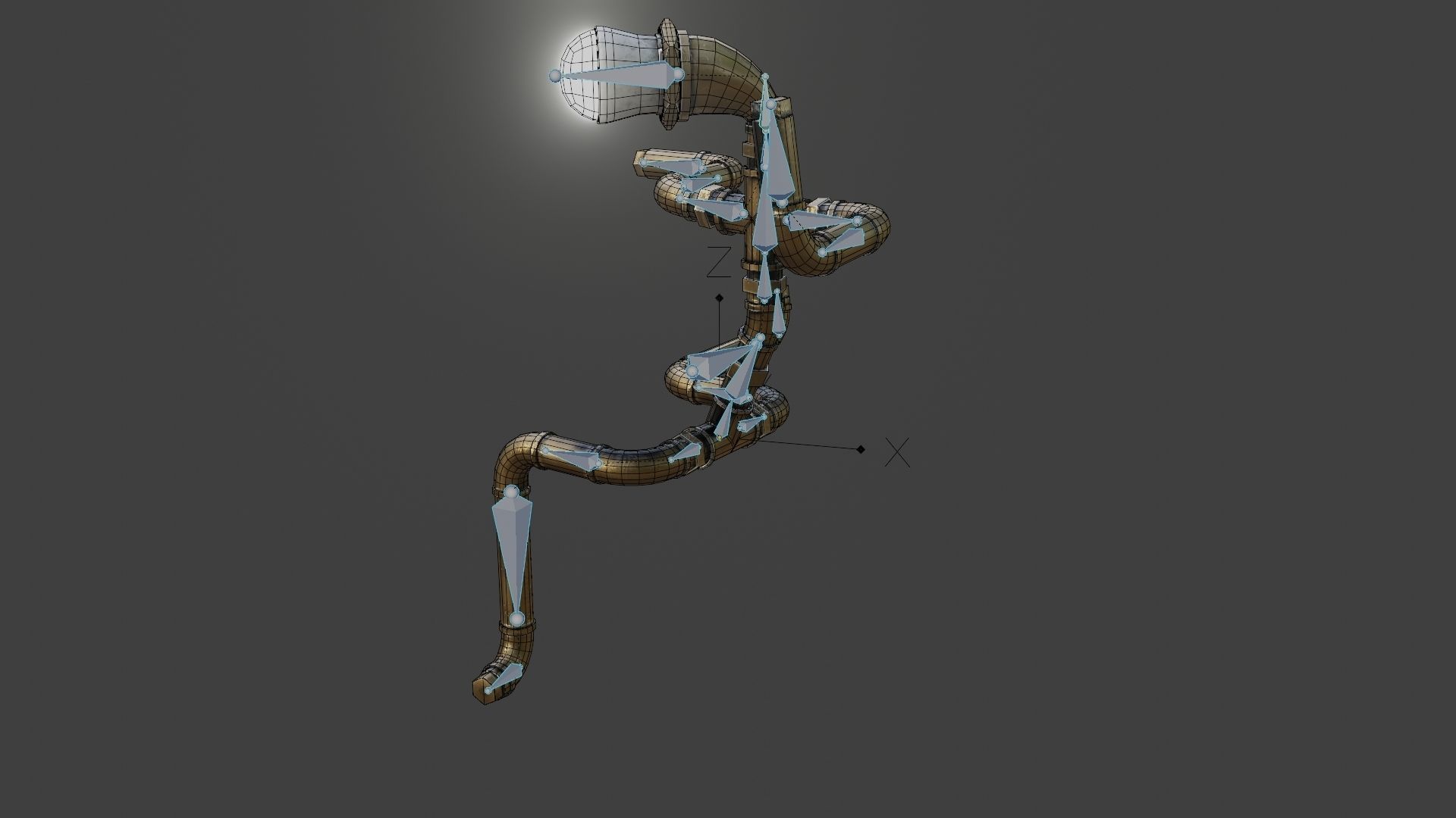 Rigged Light Man  Low-poly 3D model_42