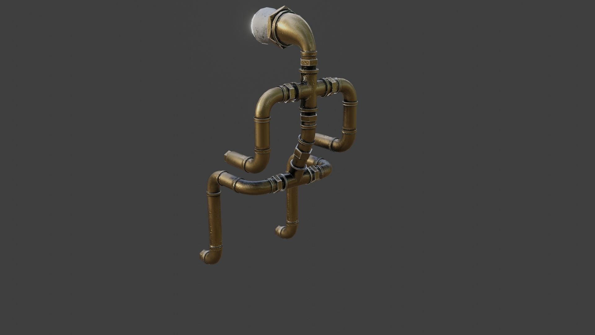Rigged Light Man  Low-poly 3D model_16