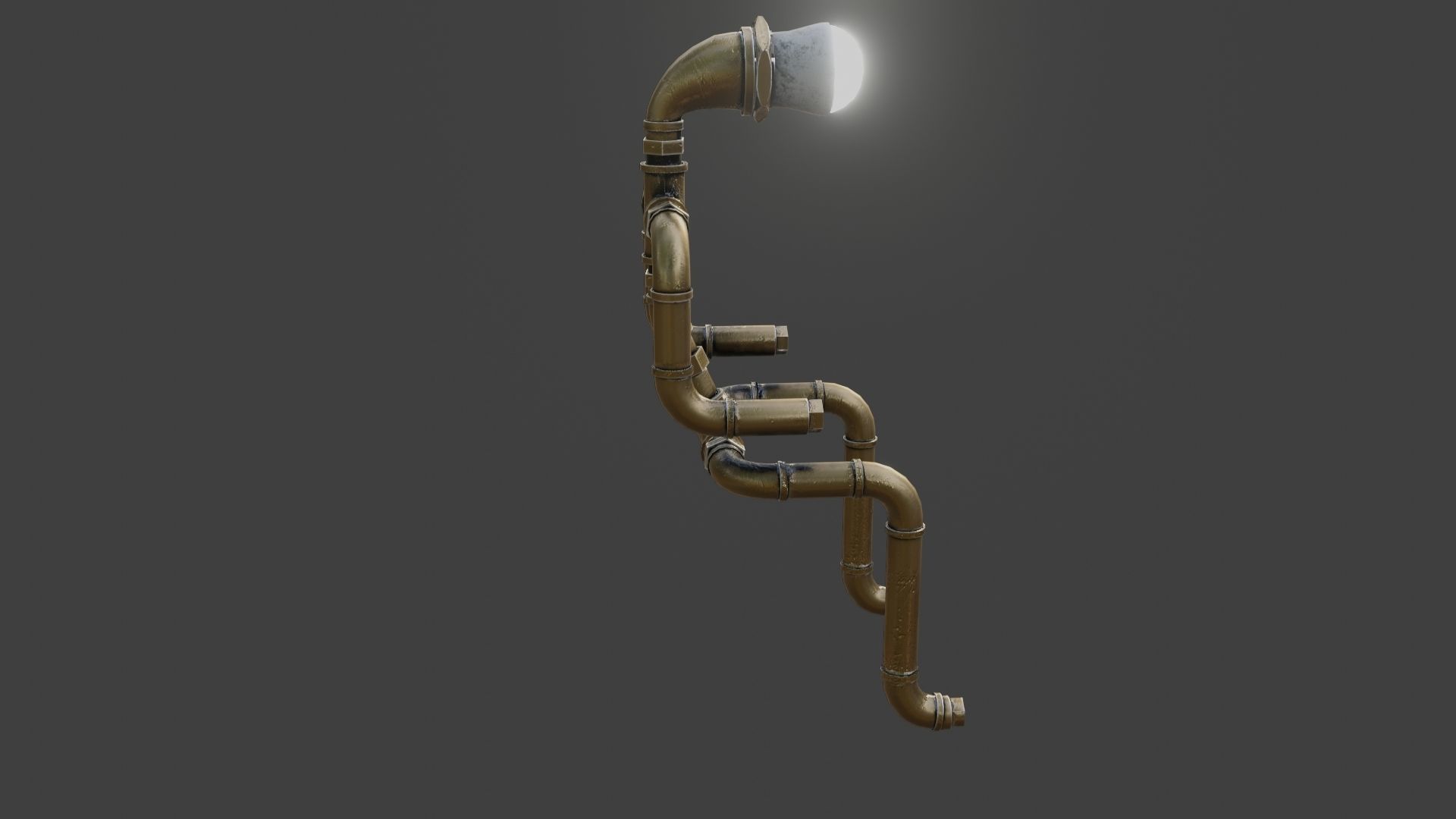 Rigged Light Man  Low-poly 3D model_8