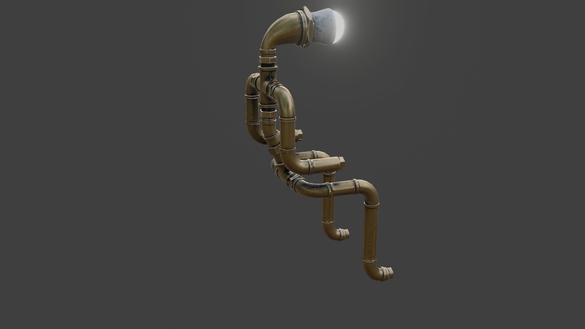 Rigged Light Man  Low-poly 3D model_9