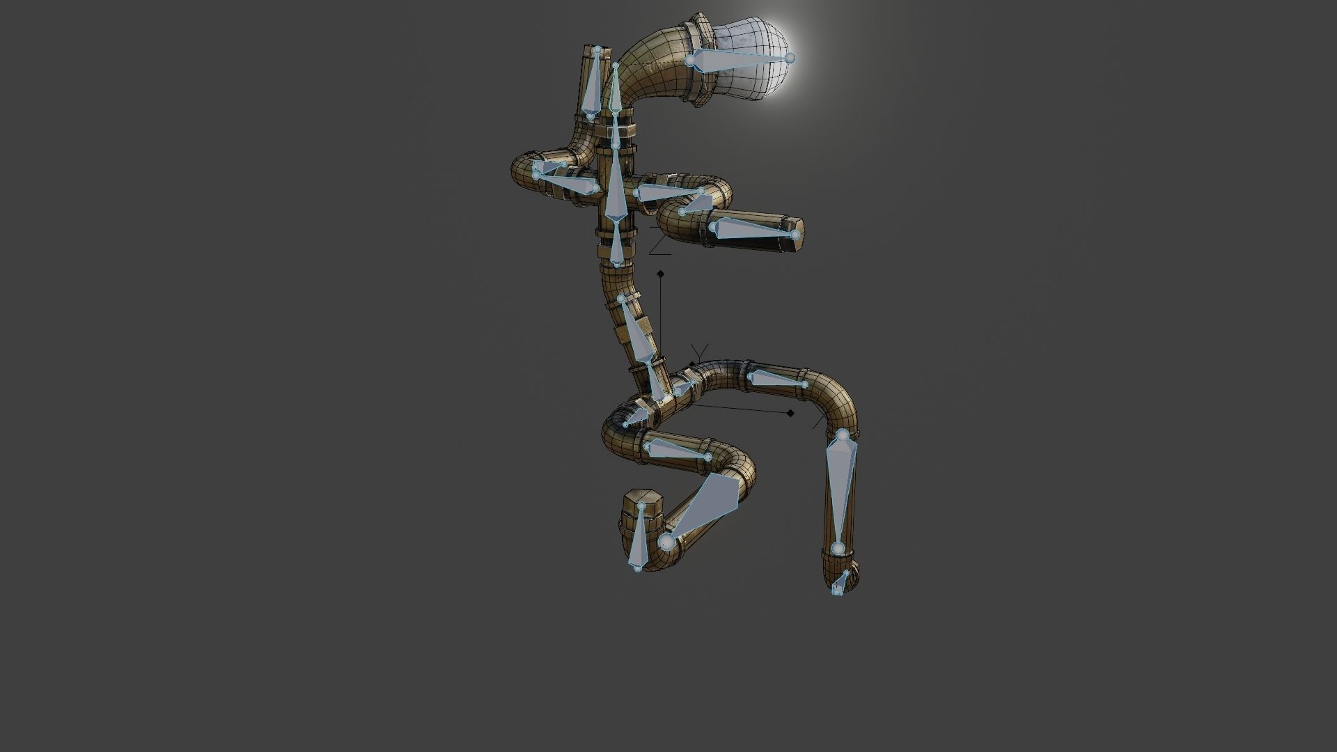Rigged Light Man  Low-poly 3D model_31
