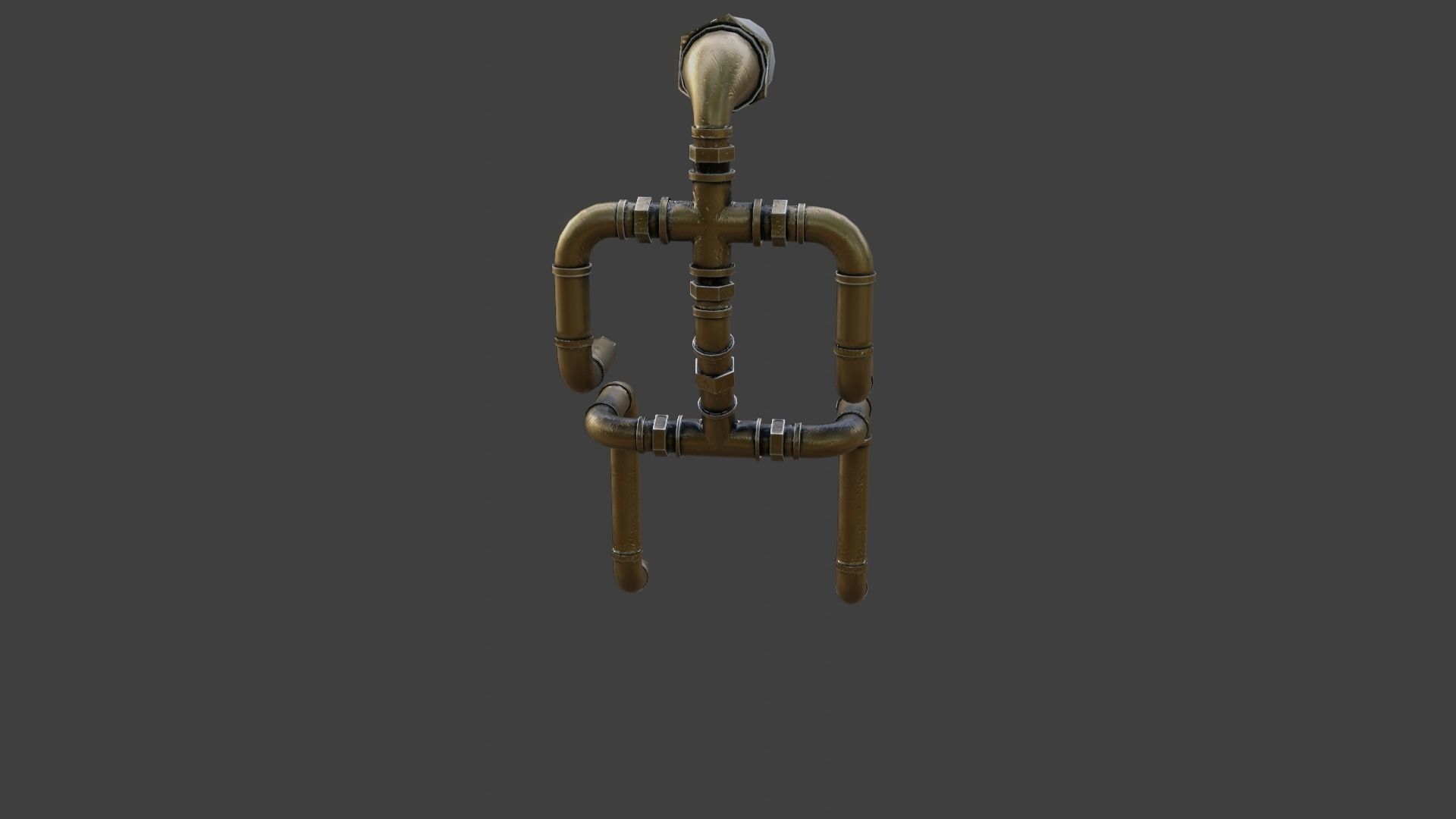 Rigged Light Man  Low-poly 3D model_13