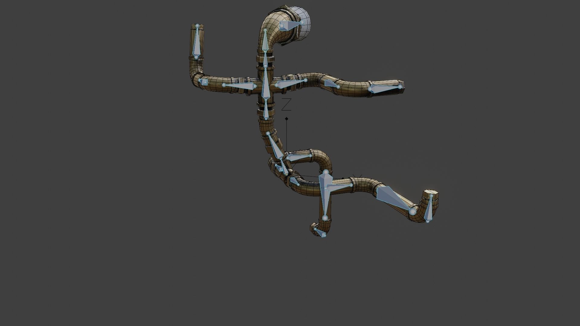 Rigged Light Man  Low-poly 3D model_34