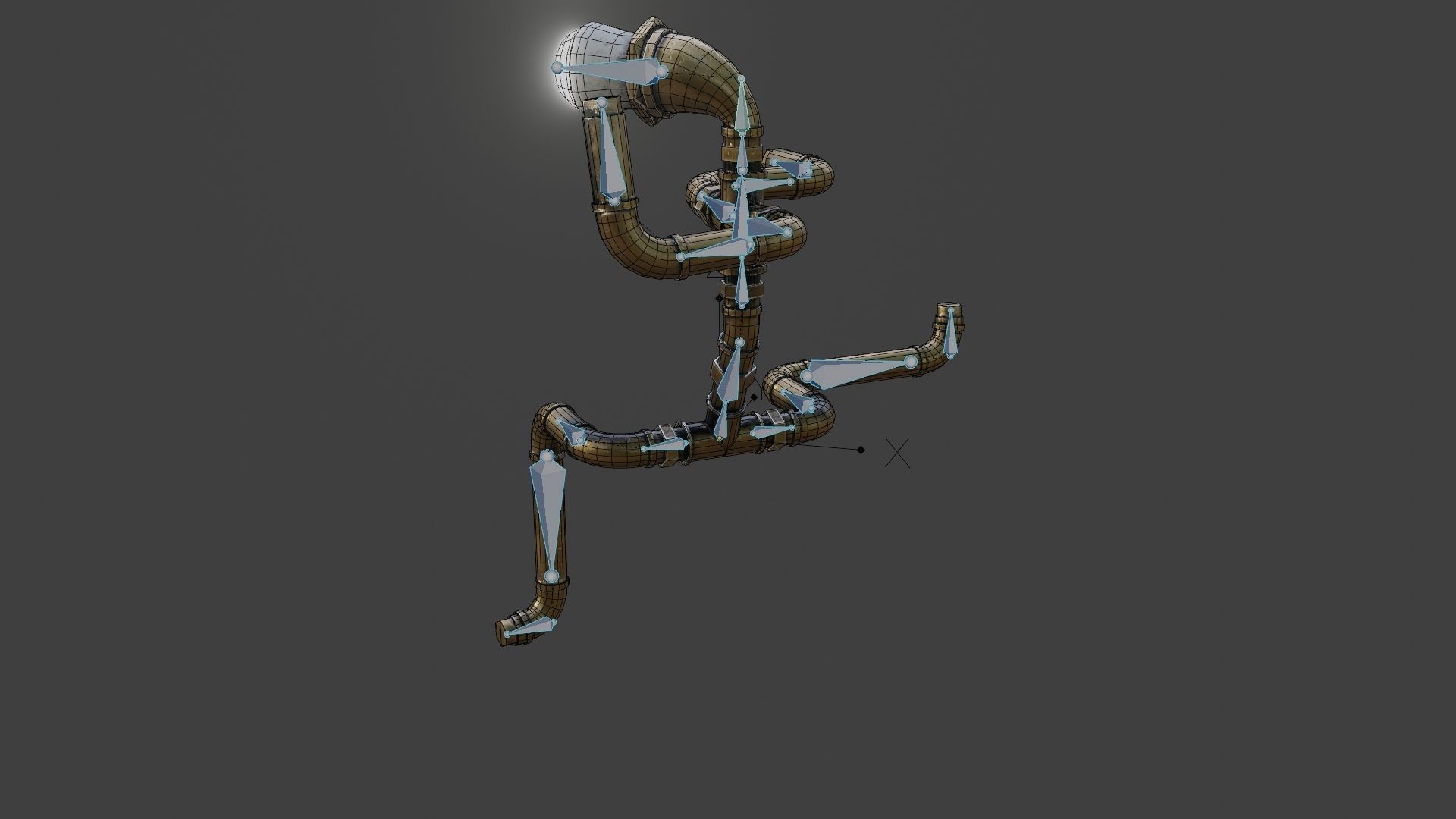 Rigged Light Man  Low-poly 3D model_40