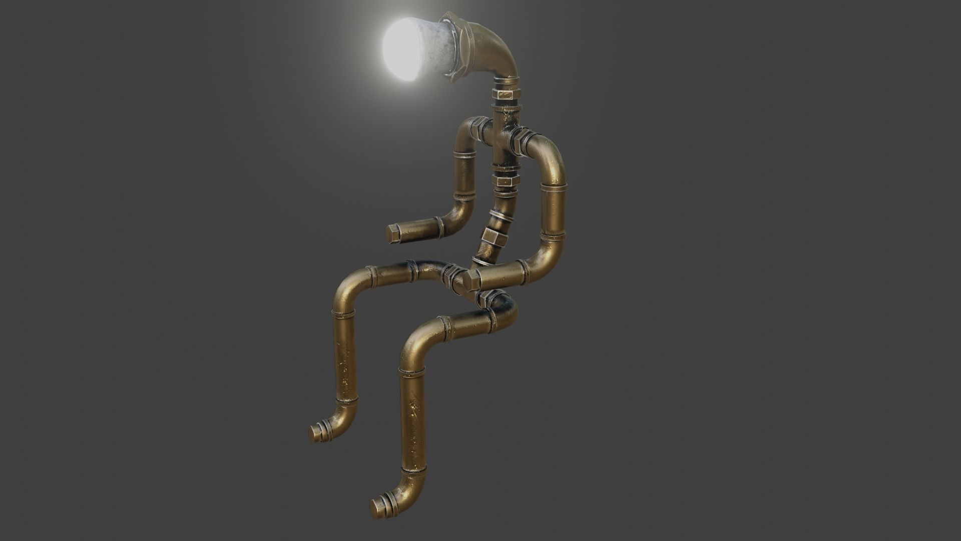 Rigged Light Man  Low-poly 3D model_21
