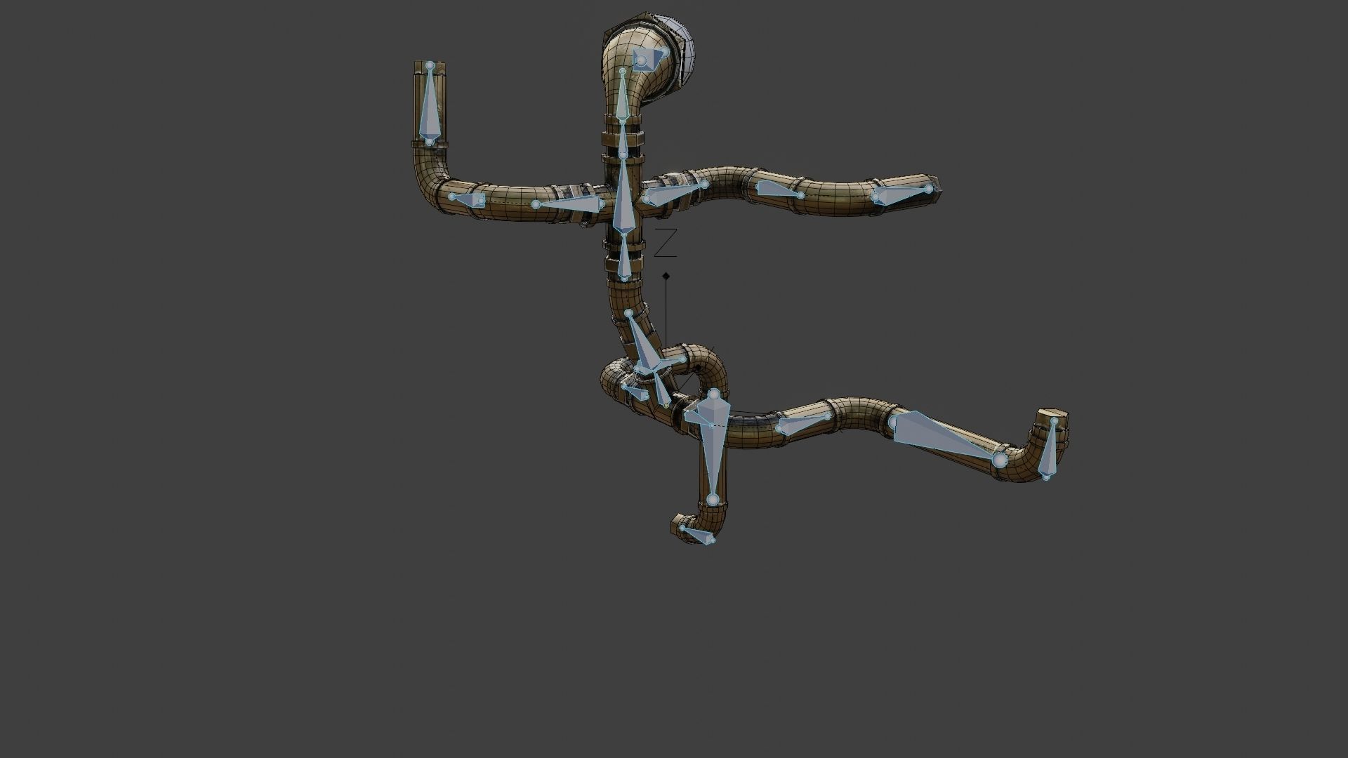 Rigged Light Man  Low-poly 3D model_35