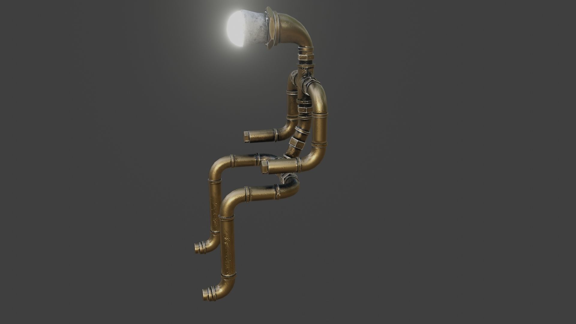 Rigged Light Man  Low-poly 3D model_20