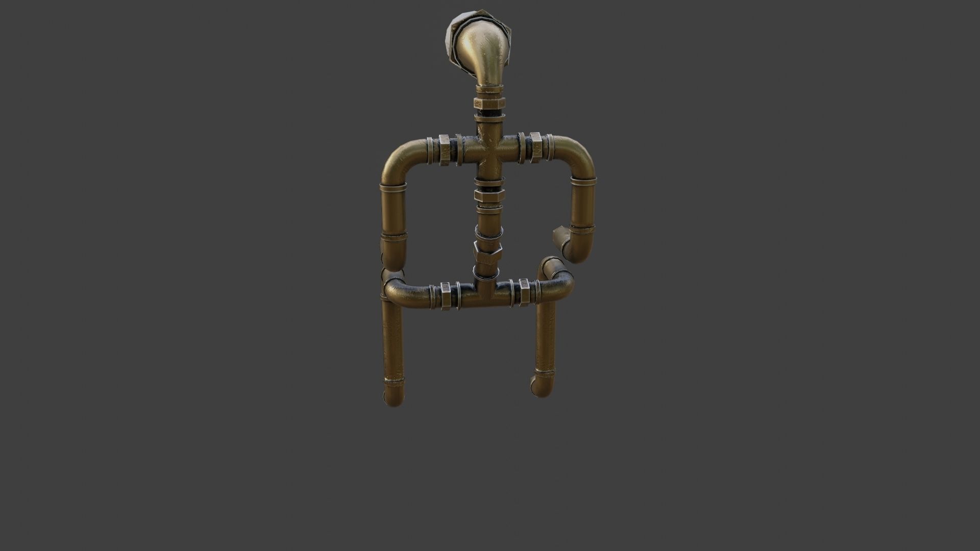 Rigged Light Man  Low-poly 3D model_14