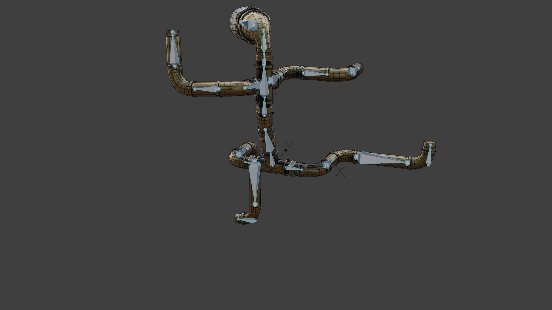 Rigged Light Man  Low-poly 3D model_37