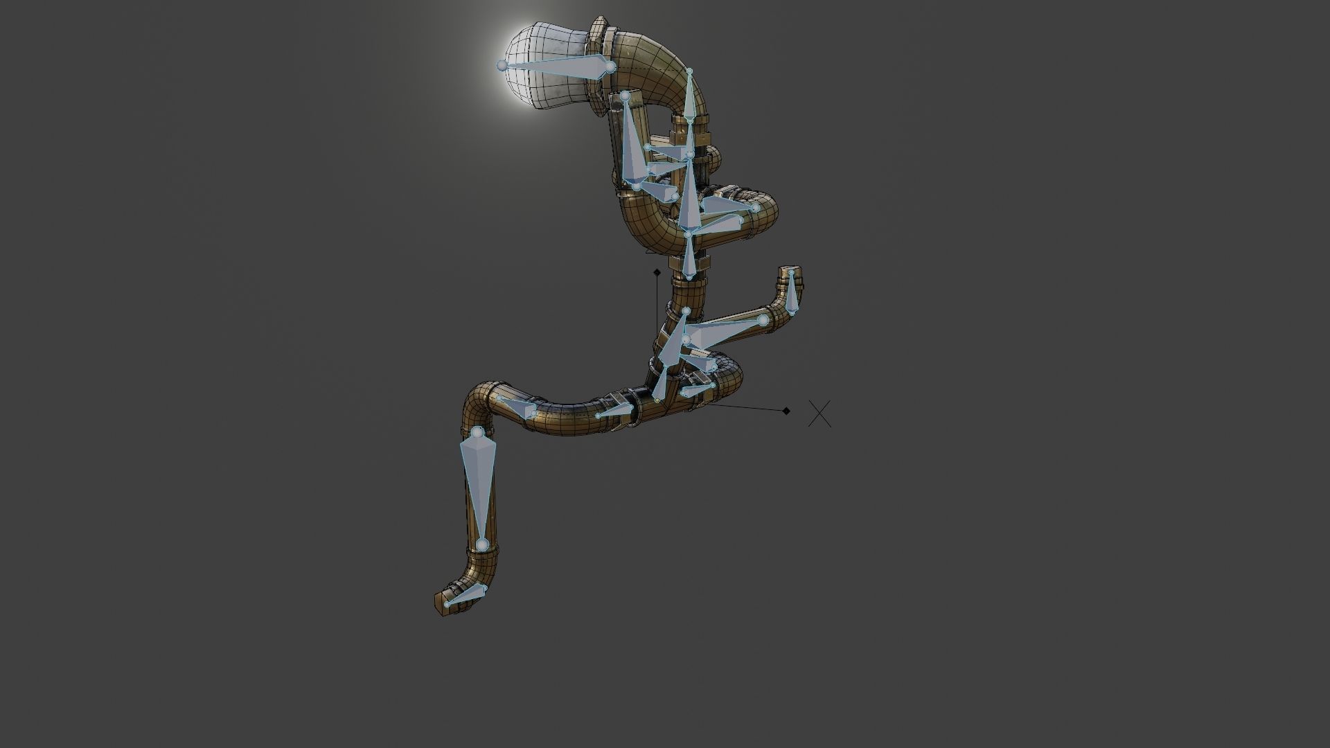 Rigged Light Man  Low-poly 3D model_41