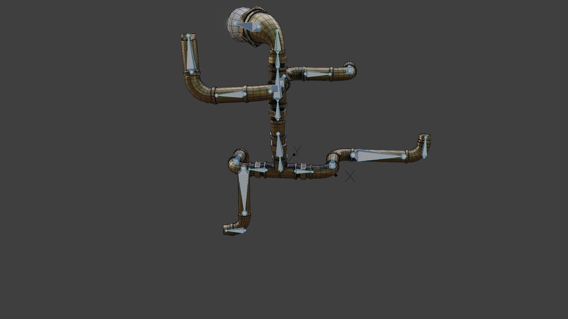 Rigged Light Man  Low-poly 3D model_38