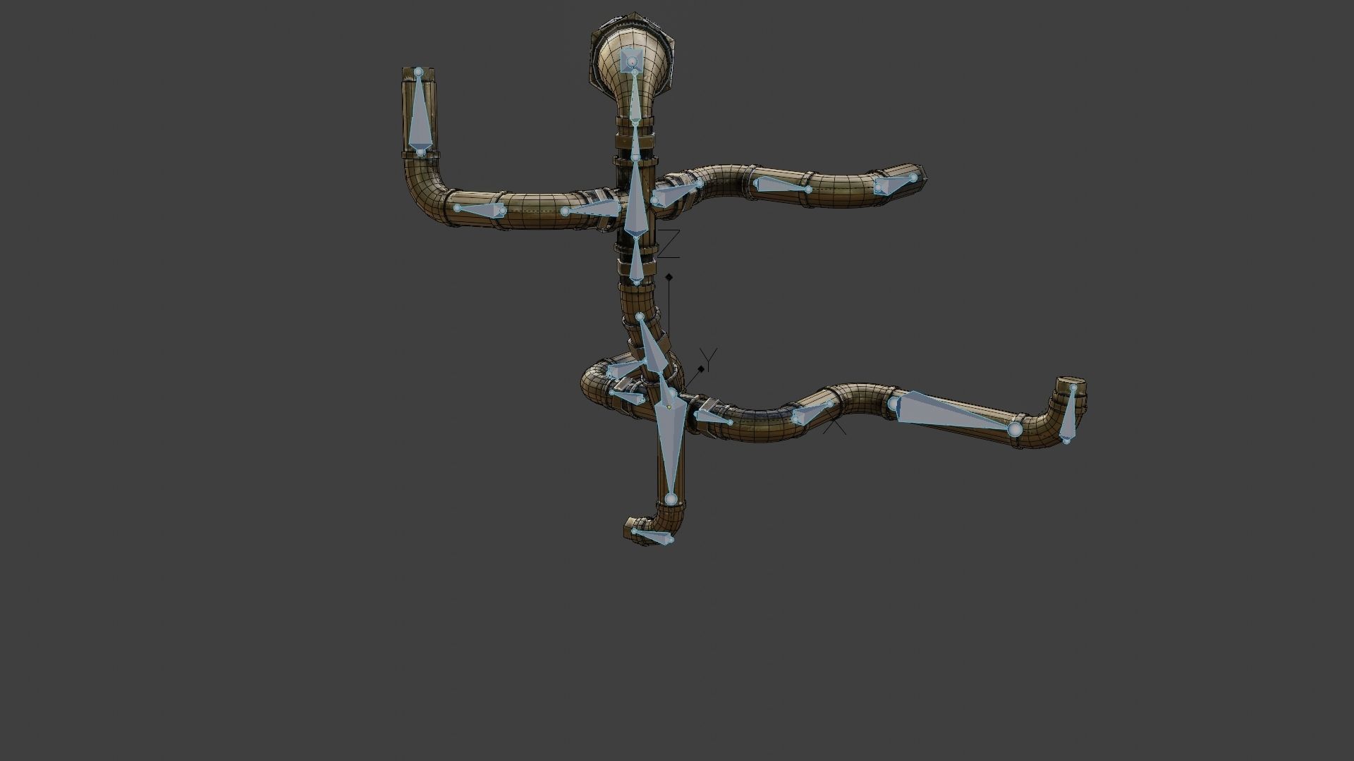 Rigged Light Man  Low-poly 3D model_36