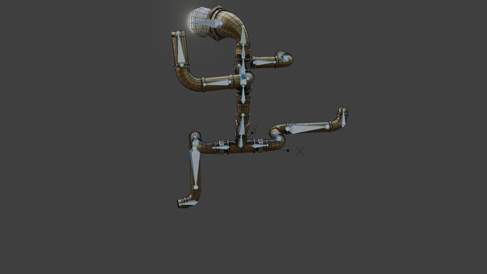 Rigged Light Man  Low-poly 3D model_39