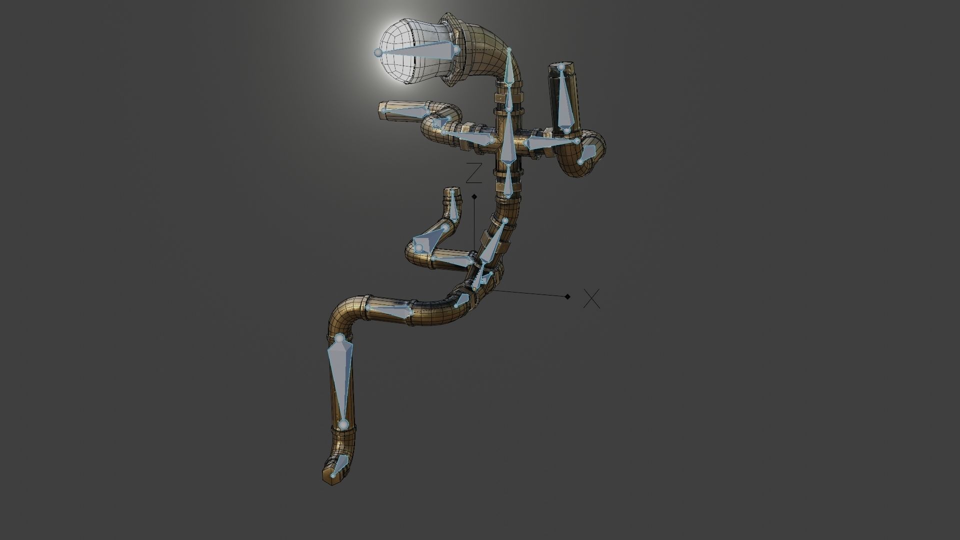 Rigged Light Man  Low-poly 3D model_43
