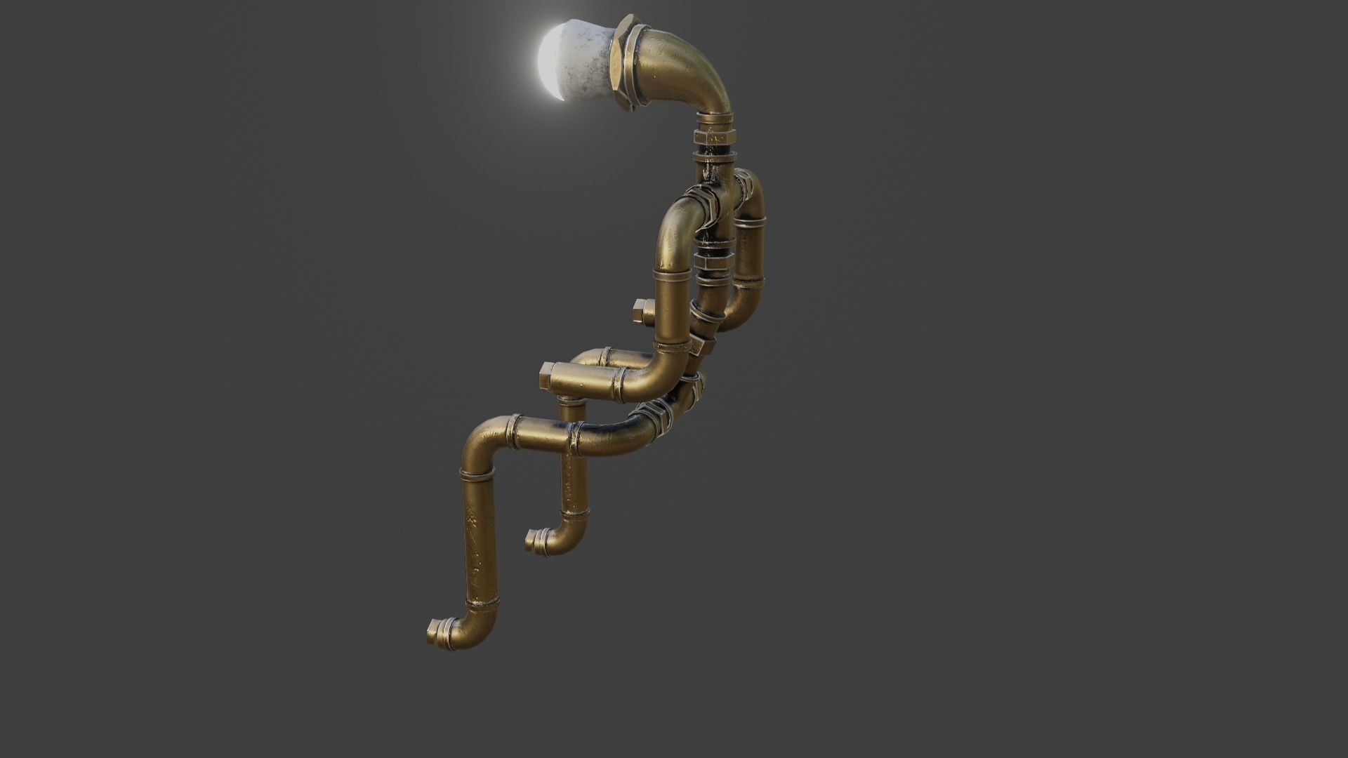 Rigged Light Man  Low-poly 3D model_18