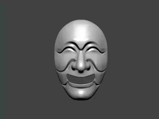 3D Model-MASK0002 mask with smile