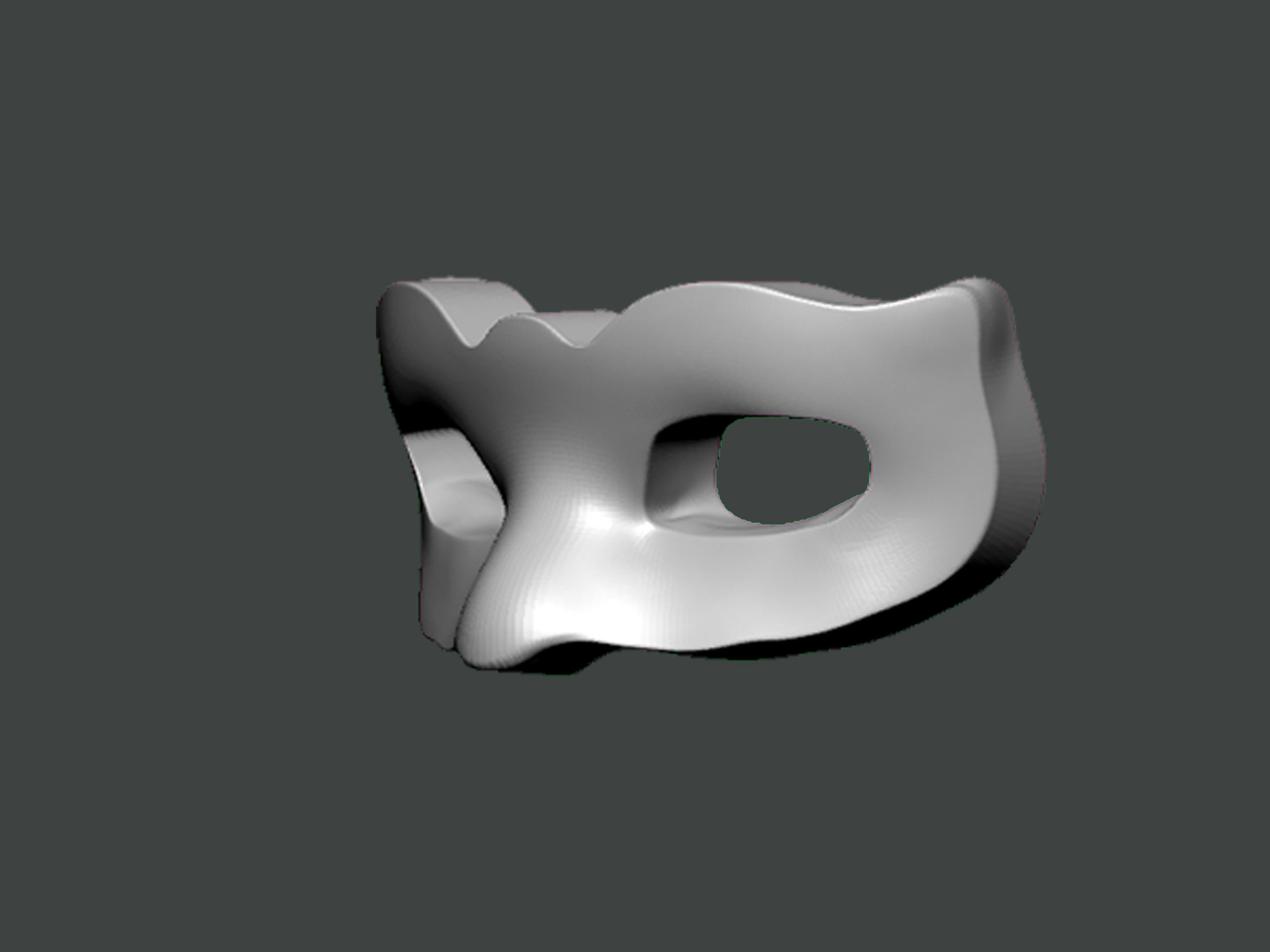 3D Model-MASK0004 silver mask 3D print model_1