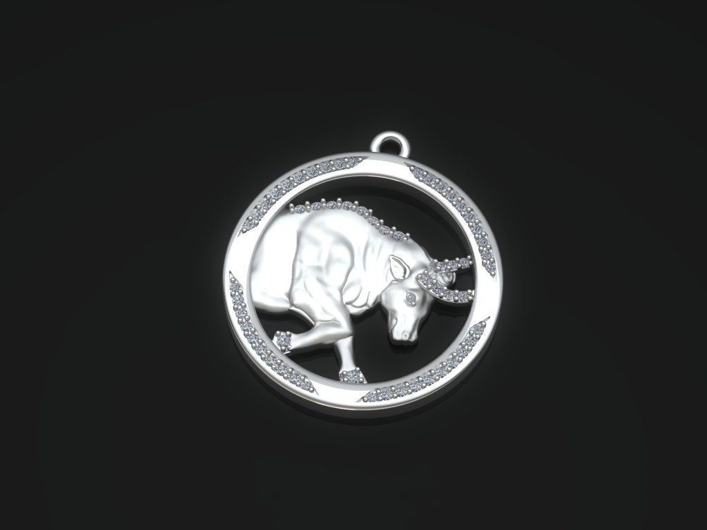 Pendant taurus ready for 3d print 3D print model_1