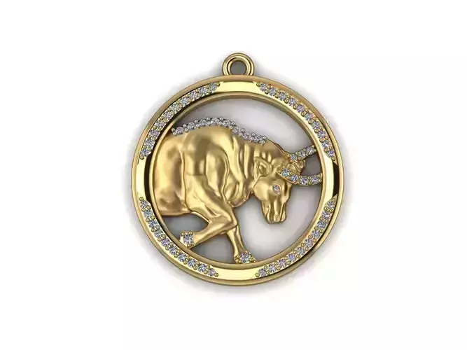 Pendant taurus ready for 3d print