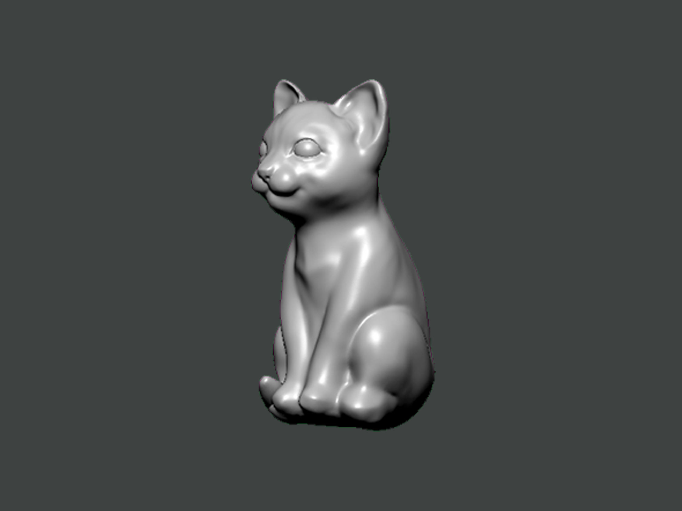 3D Model-ANIMAL0002 cat 3D print model_1