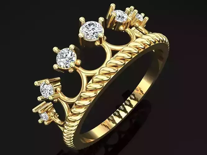 Crown Rings - Queen ring -  Diamond ring - Womens Rings - N2408