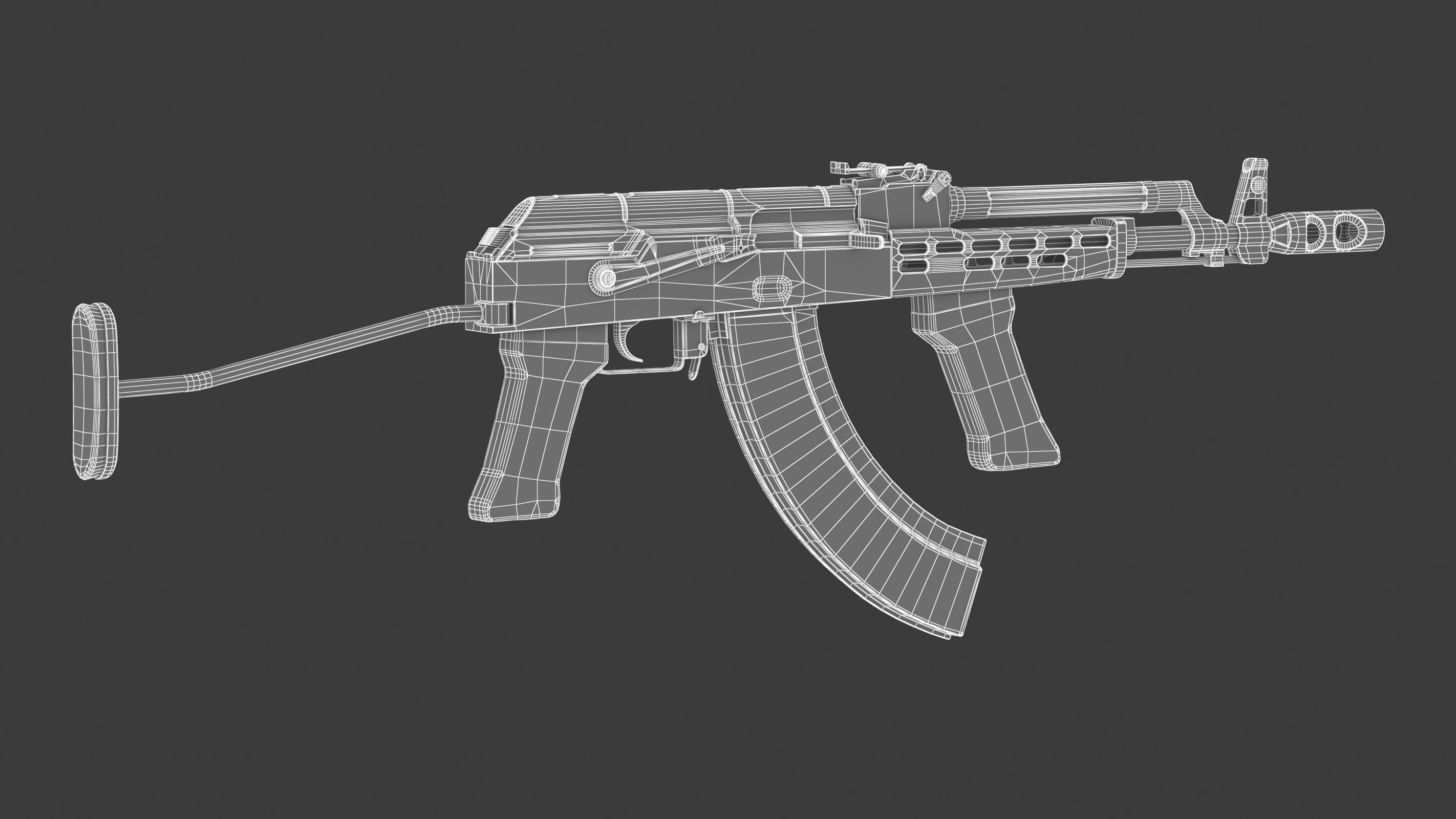 AMD 65 Low Poly  Low-poly 3D model_14