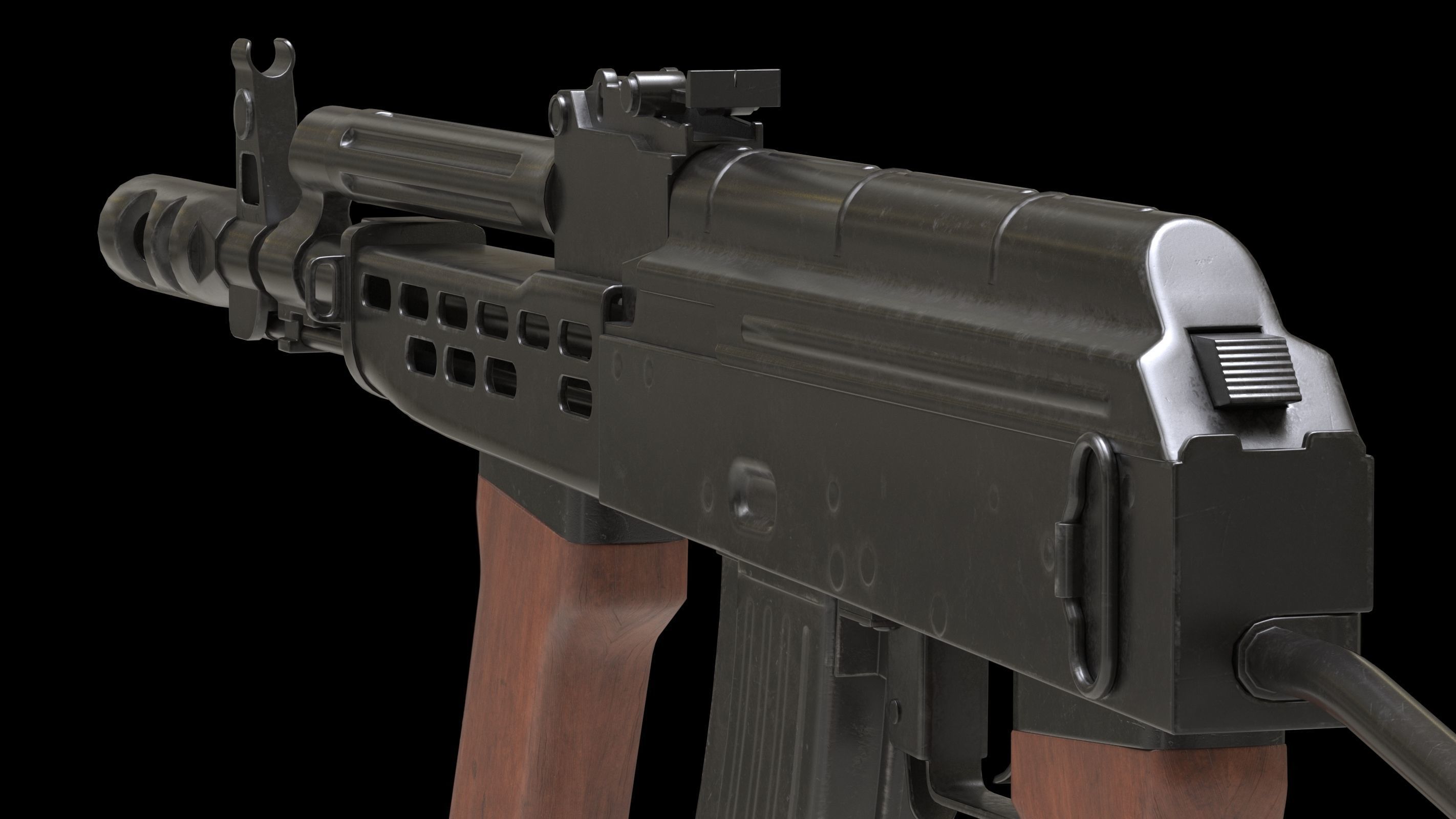 AMD 65 Low Poly  Low-poly 3D model_6