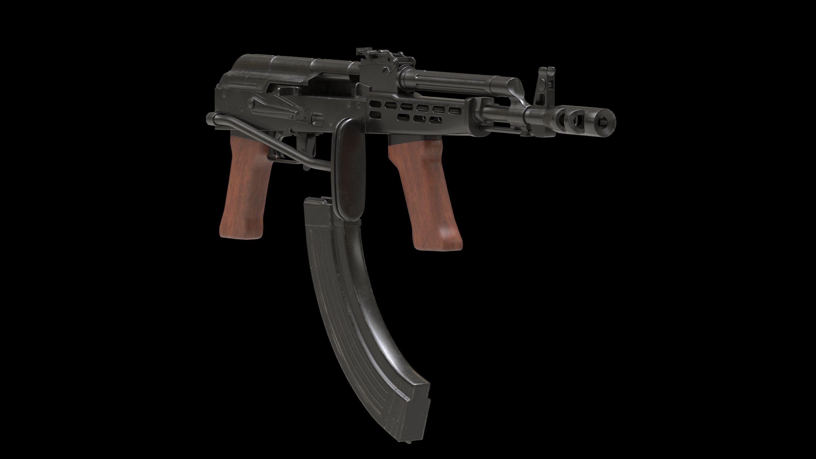 AMD 65 Low Poly  Low-poly 3D model_4