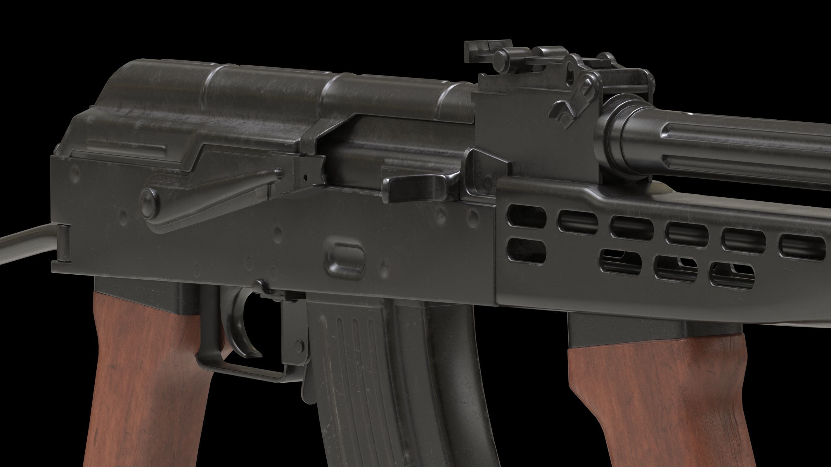 AMD 65 Low Poly  Low-poly 3D model_9