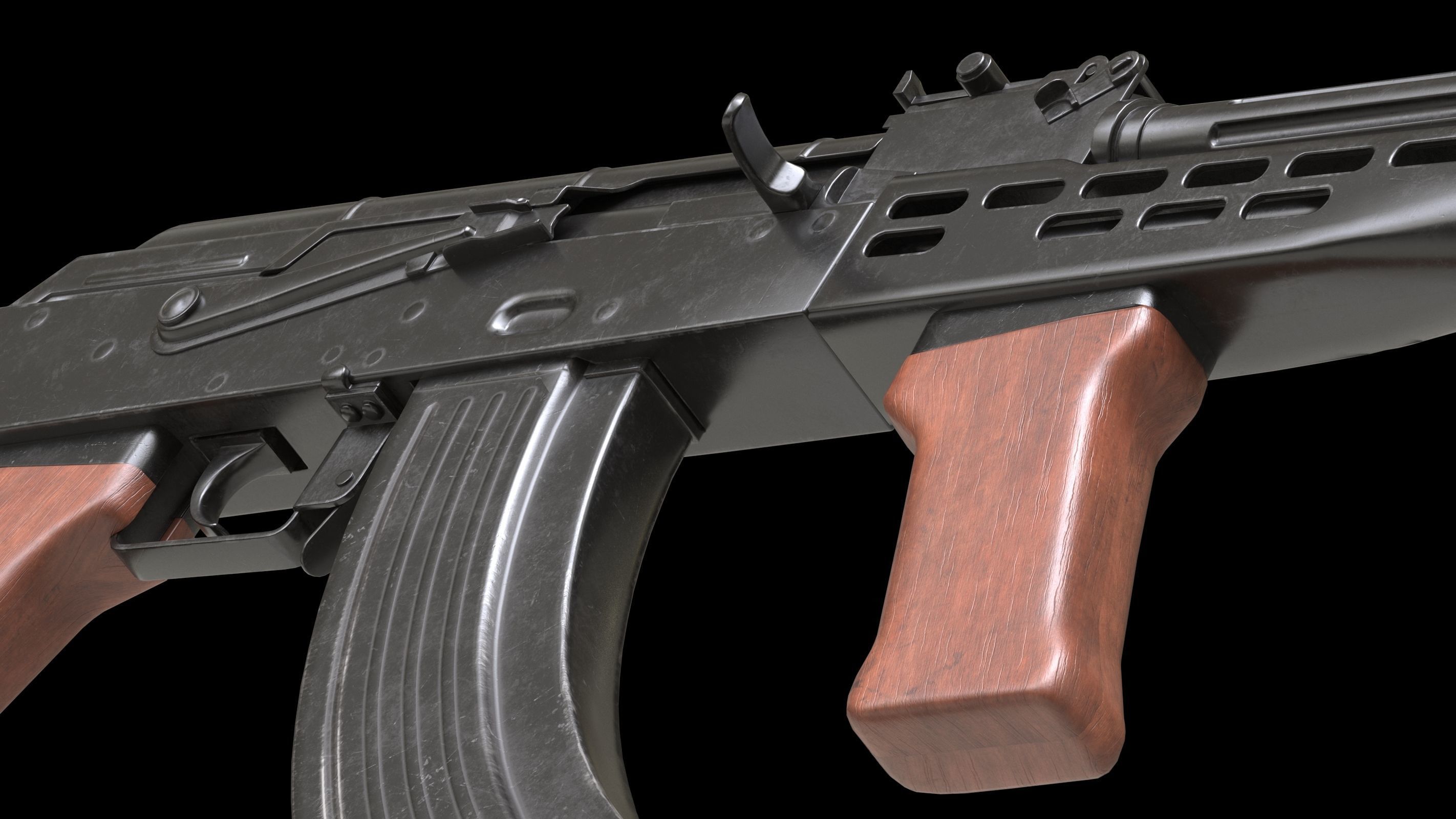 AMD 65 Low Poly  Low-poly 3D model_12