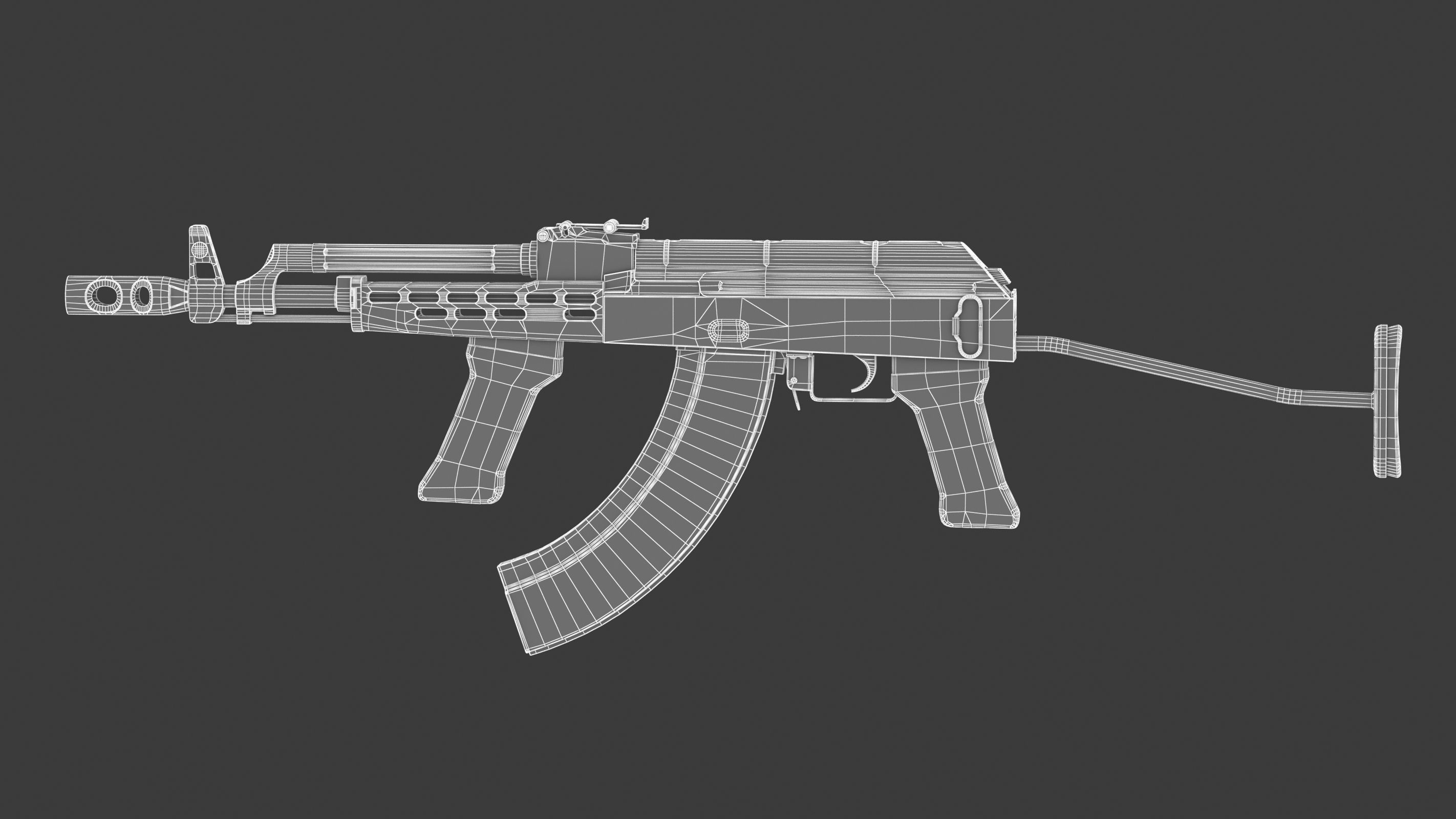 AMD 65 Low Poly  Low-poly 3D model_16