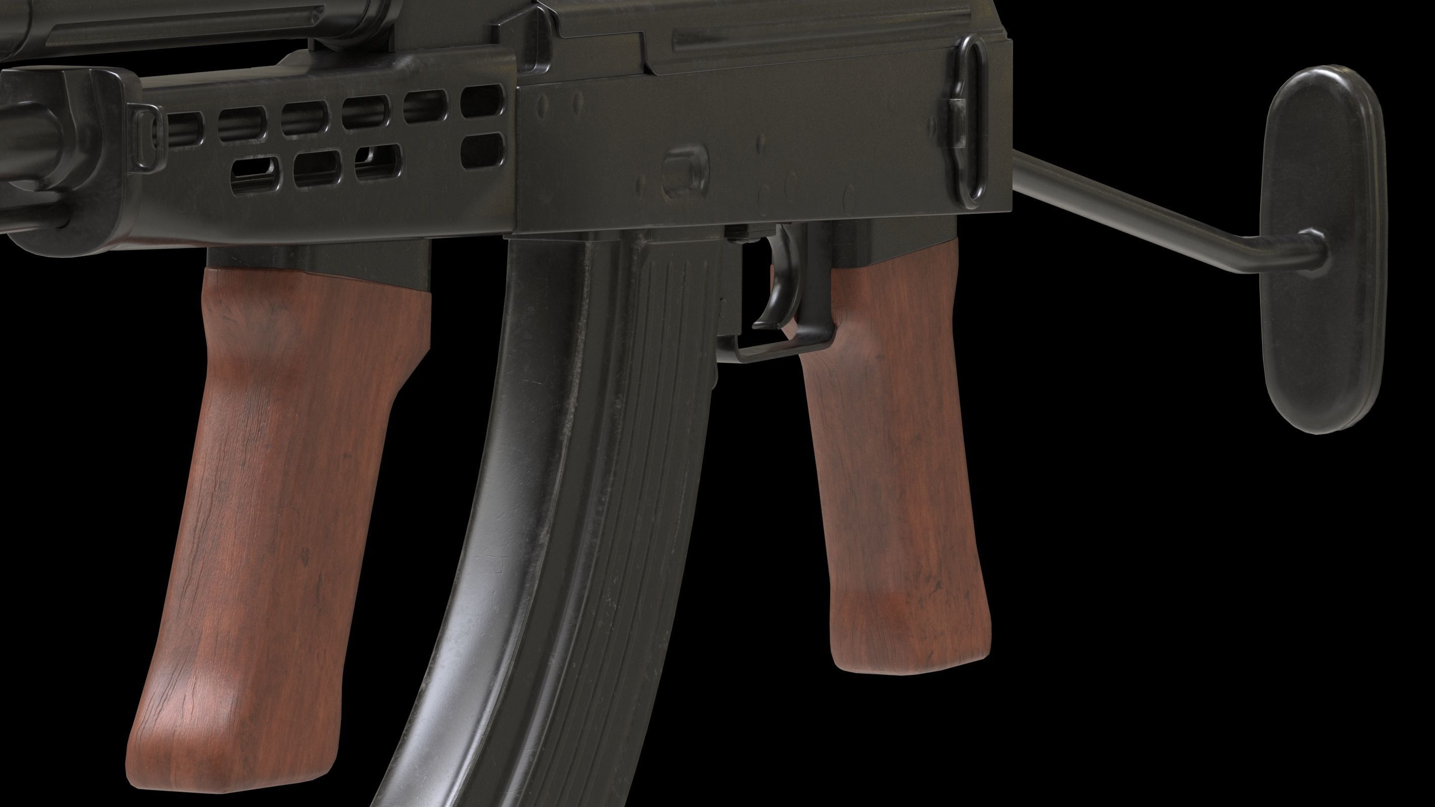 AMD 65 Low Poly  Low-poly 3D model_8