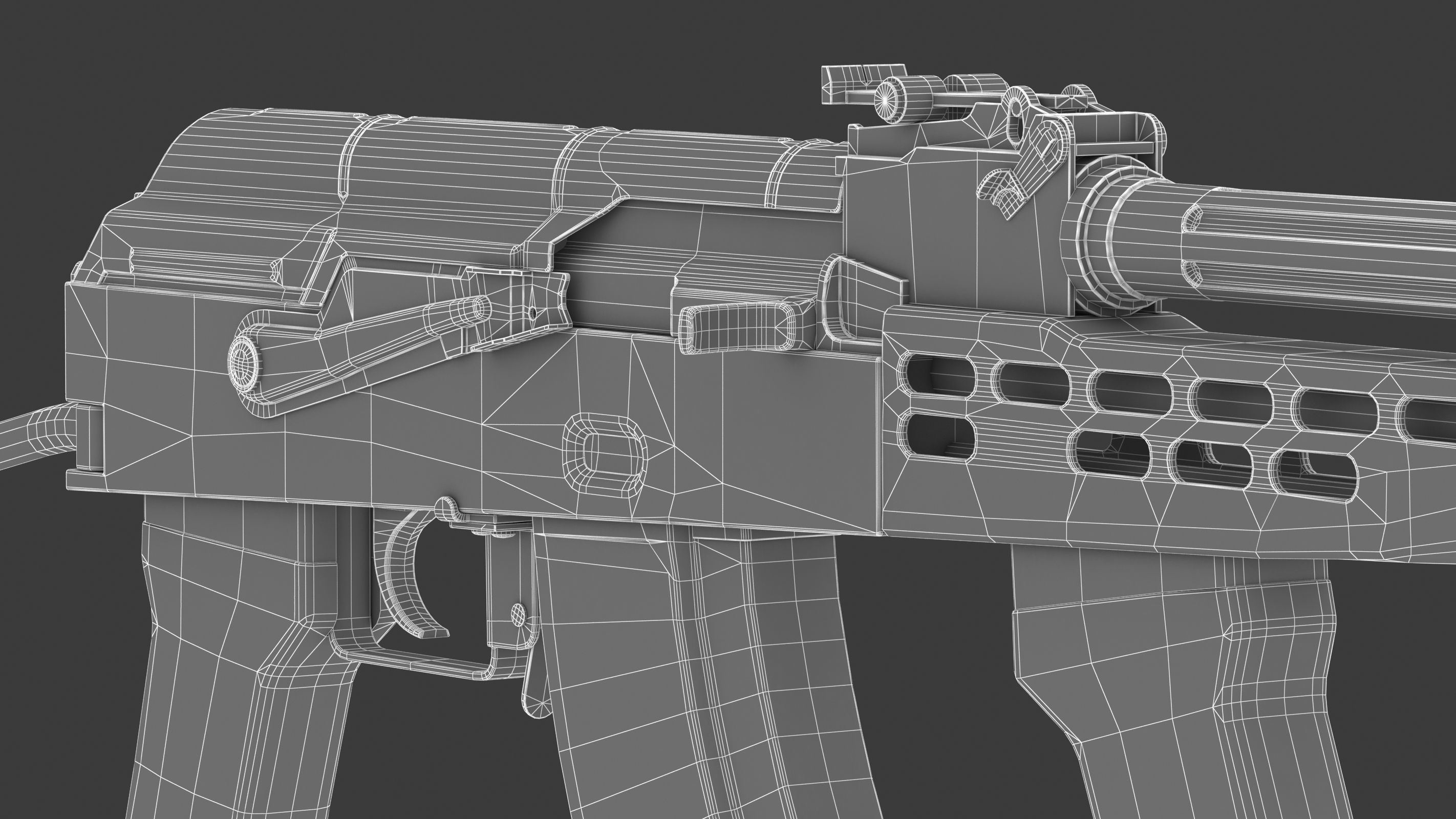 AMD 65 Low Poly  Low-poly 3D model_23