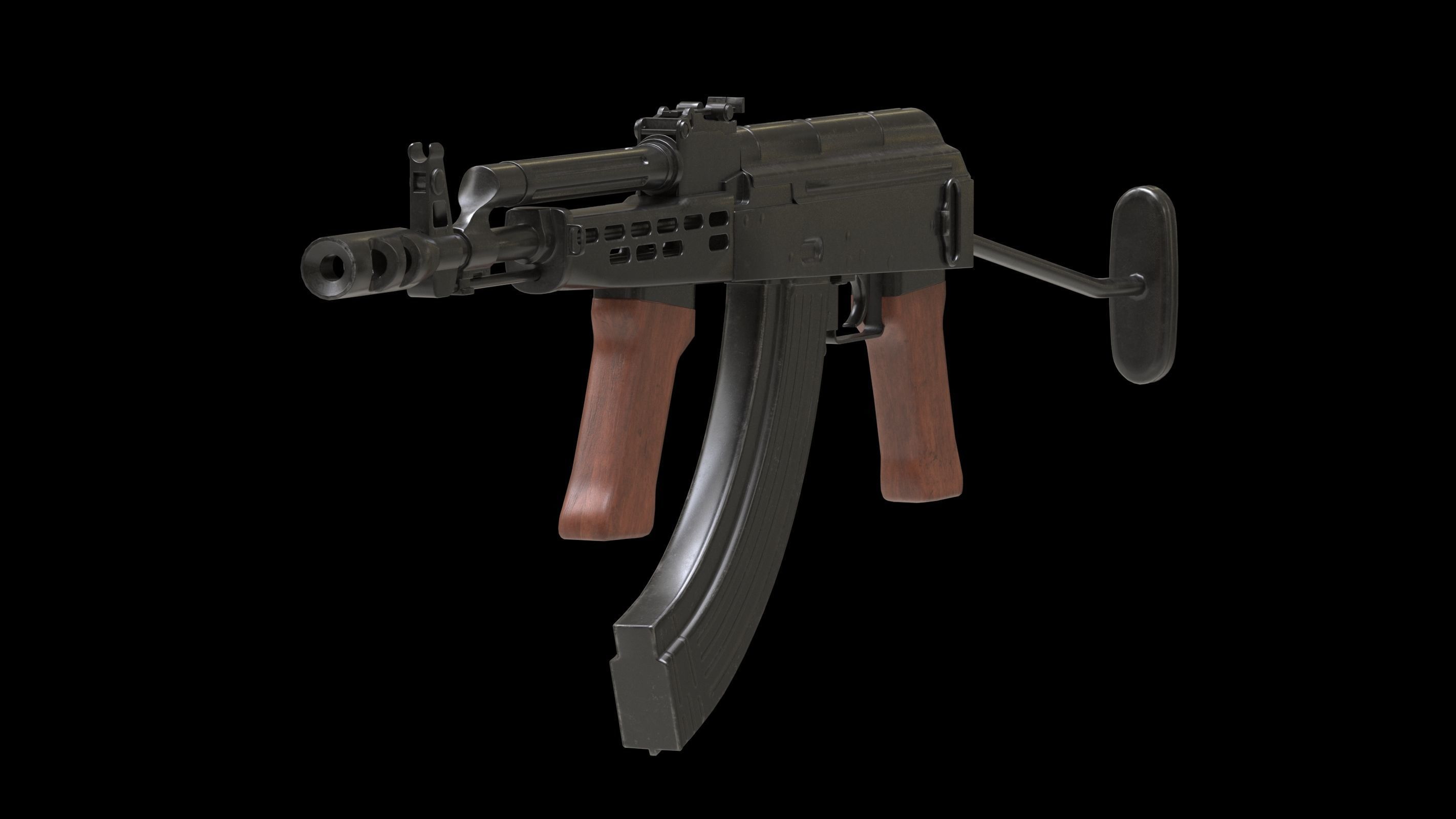 AMD 65 Low Poly  Low-poly 3D model_3