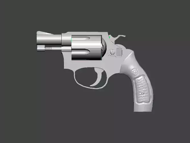 3D Model-GUN0002 revolver