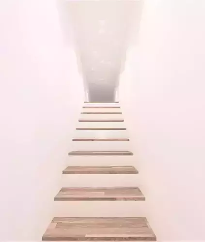 Stair- White Paint and Wood