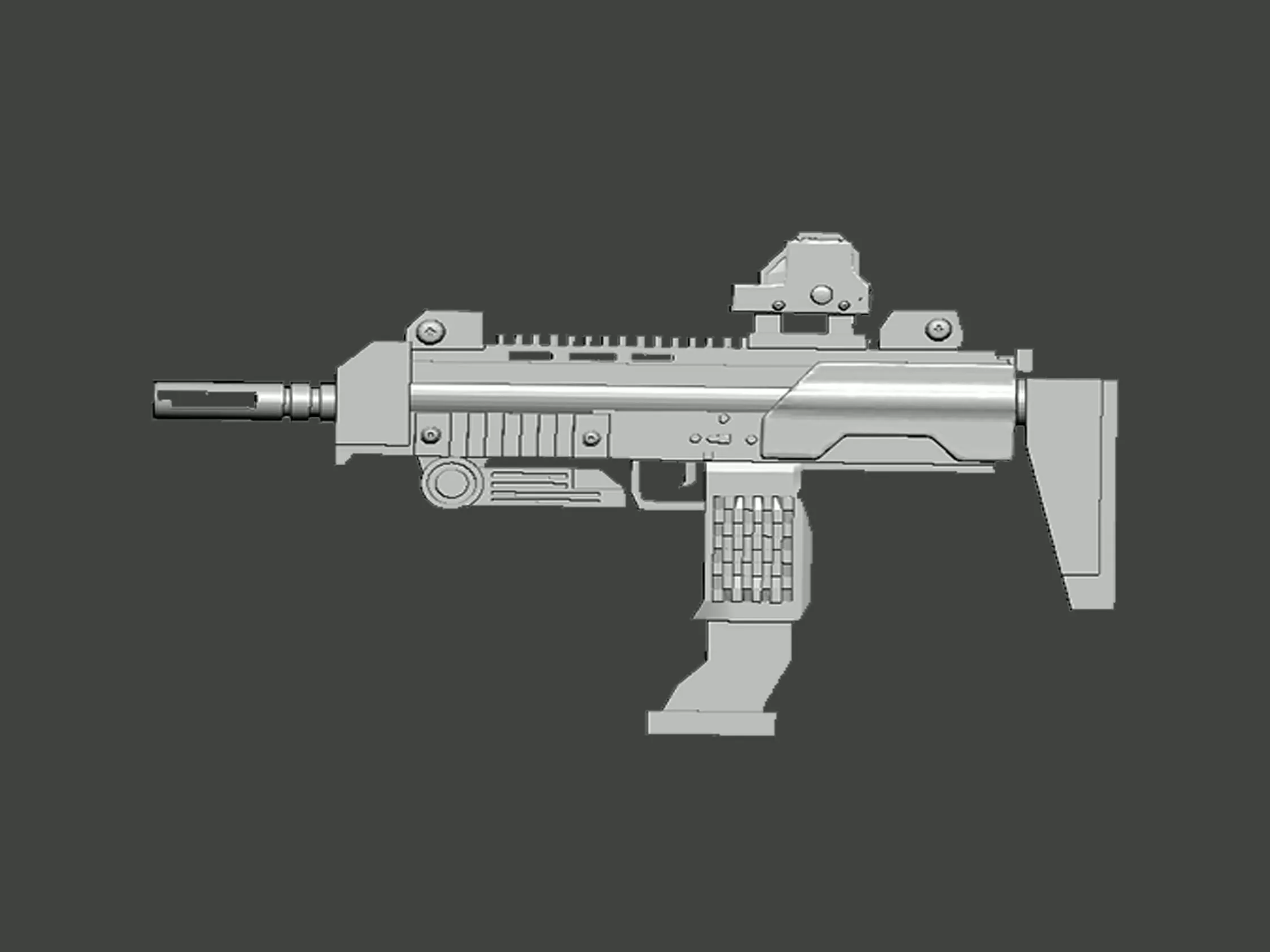 3D Model-GUN0005 gun 3D print model