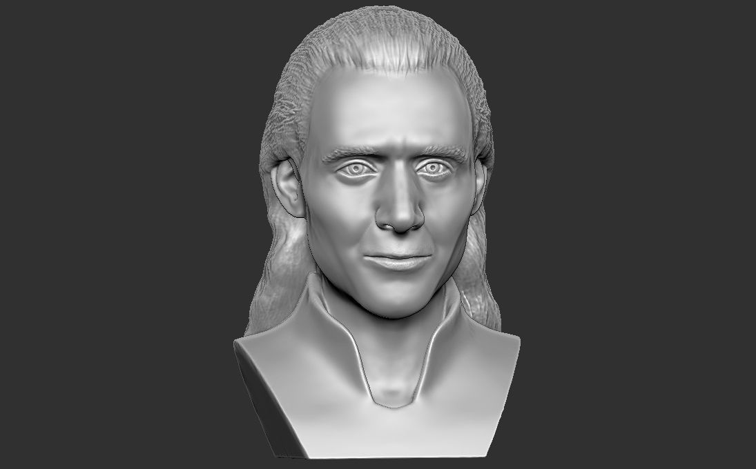 Loki Tom Hiddleston bust for 3D printing 3D print model_11