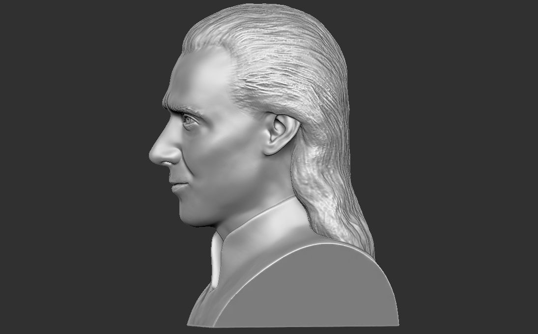 Loki Tom Hiddleston bust for 3D printing 3D print model_4