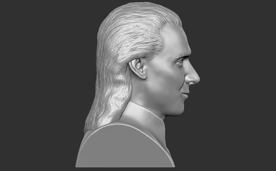 Loki Tom Hiddleston bust for 3D printing 3D print model_9