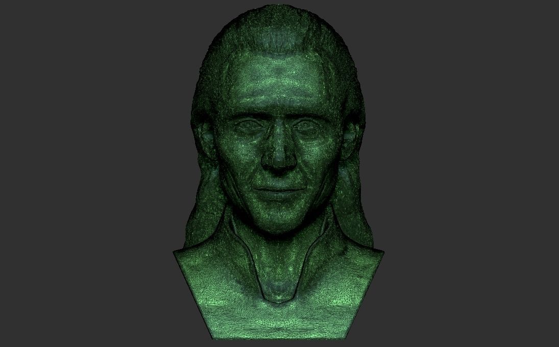 Loki Tom Hiddleston bust for 3D printing 3D print model_22
