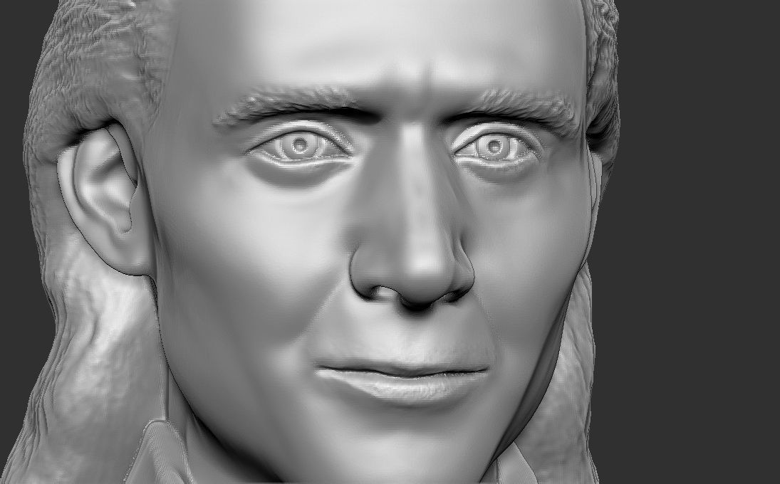 Loki Tom Hiddleston bust for 3D printing 3D print model_14