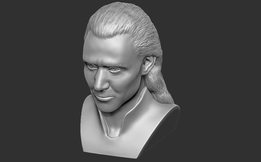 Loki Tom Hiddleston bust for 3D printing 3D print model_19