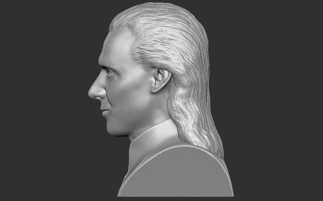 Loki Tom Hiddleston bust for 3D printing 3D print model_5