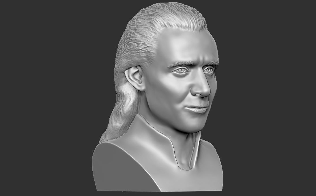 Loki Tom Hiddleston bust for 3D printing 3D print model_10